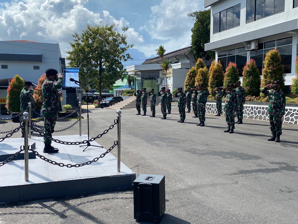 Pangkogabwilhan I Laksdya TNI I.N.G.Ariawan S.E.M.M. Menerima Laporan Kenaikan Pangkat Prajurit Kogabwilhan I